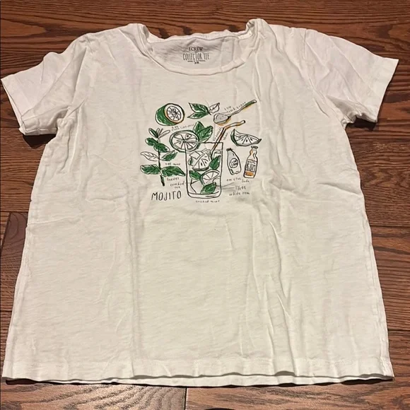 J.Crew White Mojito Graphic Tee - Picture 4 of 5